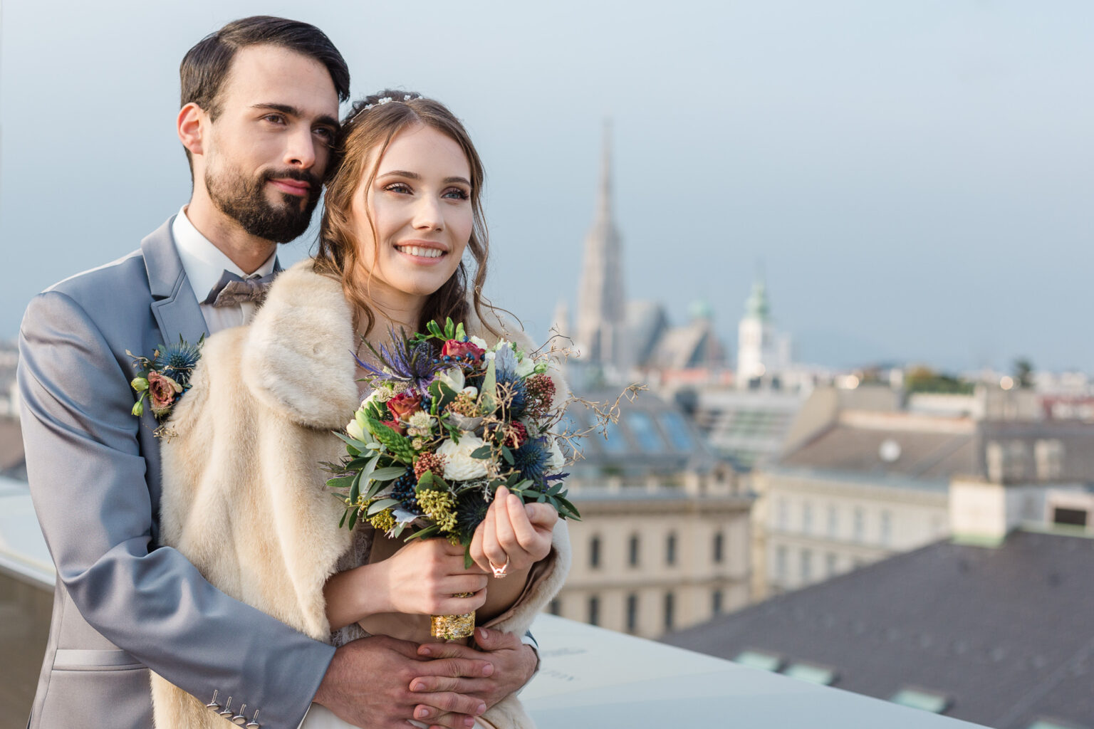 Rooftop wedding at the Ritz Carlton in Vienna