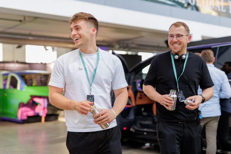 Participants attending a Mercedes-Benz training session in Vienna